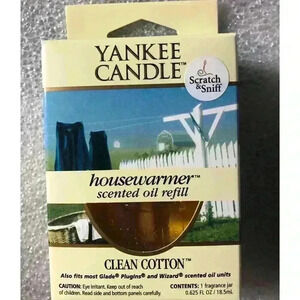 Yankee Candle Housewarmer Scented Oil Refill Clean Cotton 2003 House Warmer